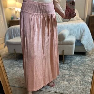 Chic Blush Maxi Skirt